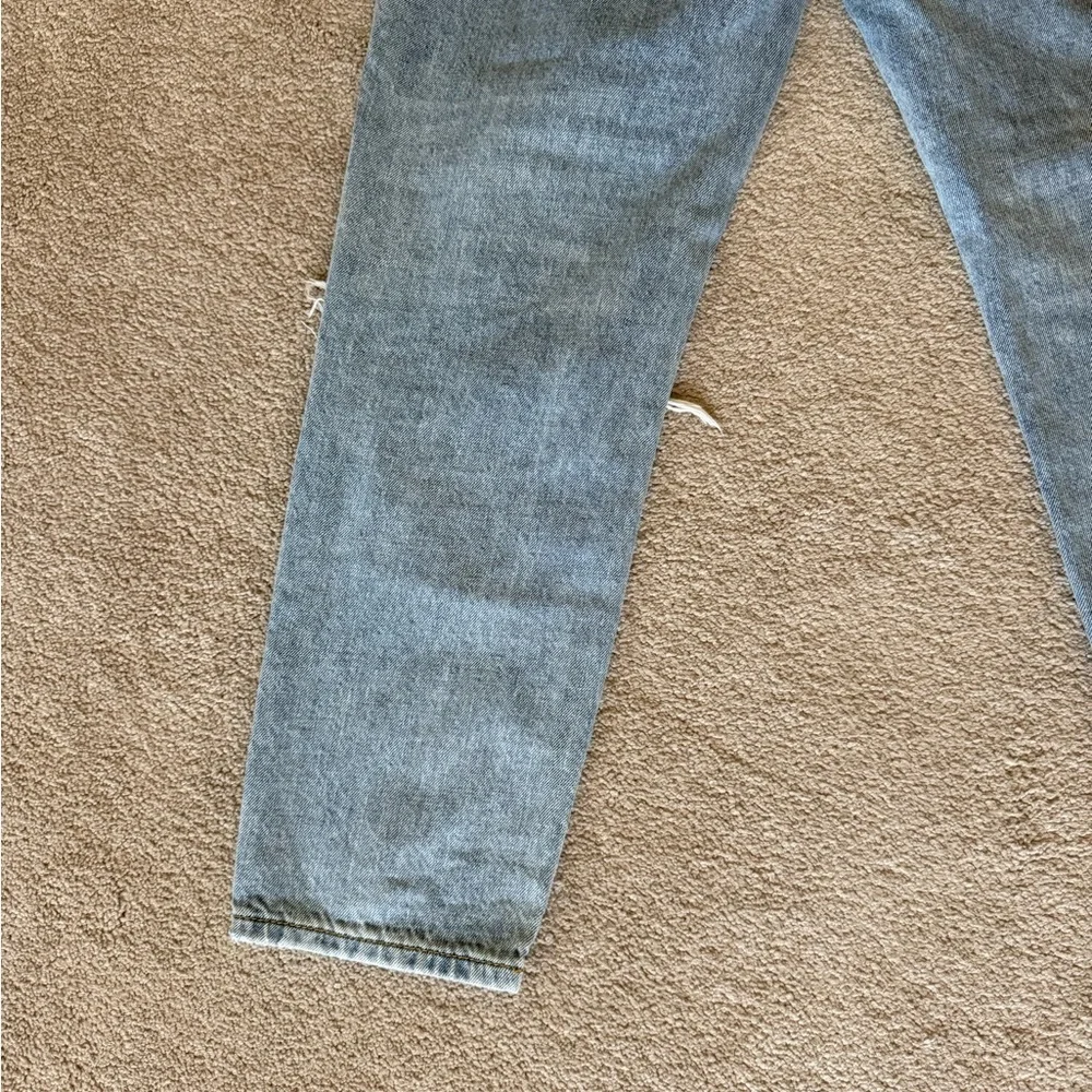 High Rise Distressed Blue Jeans - Picture 12 of 12